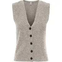 ONLY Gilet Onlbillie Sl Vest Cc Knt 15351107 Pumice Stone/melange Dames Maat - S