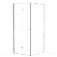 Maxaro Diamond Douchecabine | 100x90 cm Chroom Helder glas Vouwdeur Rechthoek
