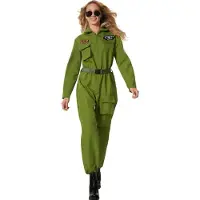 TecTake dressforfun - dameskostuum jet fighter pilot - XL - Verkleedkleding carnaval - Halloween - Verkleden - Feestkleding - Carnavalskleding - Feest - Partykleding
