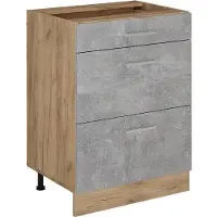 Vicco R-Line Keukenonderkast – 60 cm met laden, zonder werkblad Beton
