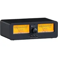 Fosi Audio LC30 VU Meter Versterker Luidspreker Selector Box, 2-Weg Analoge Audio Schakelaar - voor Stereo HiFi Versterkers en Passieve Luidsprekers, - Geel