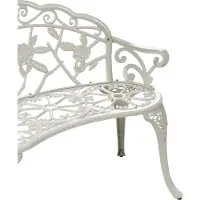Beliani PIURA - Tuinbank - Wit - Aluminium