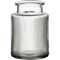 Hakbijl Glass Bloemenvaas Denise - transparant - glas - D11 x H16- decoratie - vazen