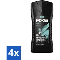 Axe 4 x - 3-in-1 Douchegel - Apollo - Sage & Cedarwoord - 12hrs Long Lasting Scent - 250 ml - Douchegel - Apollo - Salie - Cederhout - 3-in-1