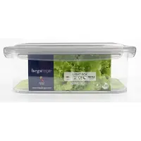 Hega hogar 4x vershoudbakjes - transparant/grijs - 1,9 liter - 24 x 15 x 8 cm- plastic - bewaarbakje - voedsel bewaar bakjes - diepvriesbakjes