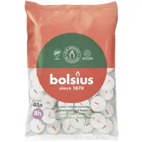 Bolsius 4x Theelichten Wit 8 branduren 45 stuks
