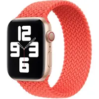 Apple Gevlochten solobandje voor de Watch | 38/40/41/42 mm - Maat 2 - Electric Orange