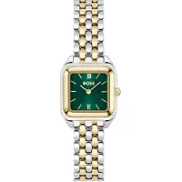 BOSS MAE PETITE-horloge met groene wijzerplaat en tweekleurige polsband