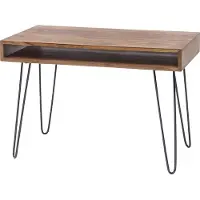 Wohnling Bureau bruin sheeshamhout 110 cm