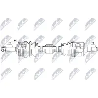 NTY NPW-HY-648 Aandrijfas
