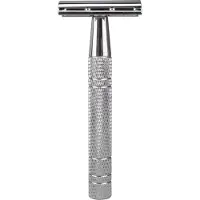 Wellshave Safety Razor Zilver - RVS + 20 Scheermesjes - Vrouwen & Mannen - Scheermes - Veiligheidsscheermes - Double Edge - Single Blade