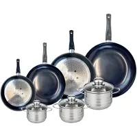 Elo Set van 4 Kookpannen 20, 24, 28 en 32 cm en 3 braadpannen 12, 14 en 16 cm Elo Prima Brillant