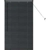 vidaXL Venetiaanse jaloezie Zwart 130 x 75 cm 25 mm Aluminium