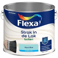 Flexa - Strak In De Lak Buitenlak Zijdeglans - Aqua Blue - Mengverf - 2,5 L