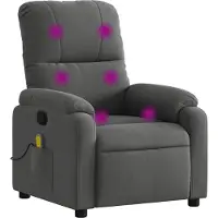 vidaXL Massagestoel microvezelstof donkergrijs