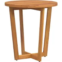 vidaXL Tuinbijzettafel rond Ø70x75 cm massief acaciahout