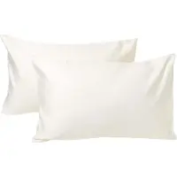 Homescapes Kinder Kussenslop 40x60 cm – Set van 2 – Crème – 100% Biologisch Egyptisch Katoen – GOTS & OEKO-TEX