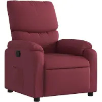 vidaXL Fauteuil verstelbaar stof wijnrood