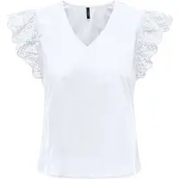 ONLY - ONLLOU LIFE EMB S/S FRILL TOP WVN - Dames - Blouses