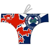 Turbo Scotland Swimming Brief Rood,Blauw 3XL Man