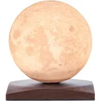 Gingko Smart Luna Spin Lamp – Roterende Maanlamp – 13 x 12 cm – Walnootbruin