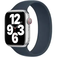 Apple Siliconen solobandje voor de Watch | 44/45/46/49 mm - Maat 7 - Storm Blue