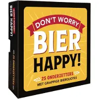 Deltas Don't Worry BIER Happy! 25 Onderzetters Verschillende verschillende Karton