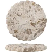 Bloomingville Marlie dienblad marmer Ø22,5 cm Natuur
