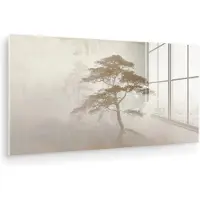 MuchoWow Glasschilderij 80x40 cm - Schilderij acrylglas - Boom - Oosterse stijl - Landschap - Foto op glas - Muurdecoratie woonkamer - Wanddecoratie slaapkamer - Schilderijen