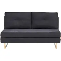 Beliani JERSLEV - 3-zits slaapbank - Zwart - Polyester