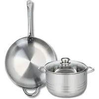 Elo Set van 1 Koekenpan 32 cm en 1 braadpan 24 cm Elo Profi Brillant