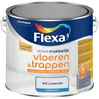 Flexa - Mooi Makkelijk Vloeren & Trappen Zijdeglans - Wit Lavendel - Mengverf - 2,5 L