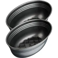 Zenker Set van 2 Ovale Broodvormen 26 x 16 cm Black Metallic