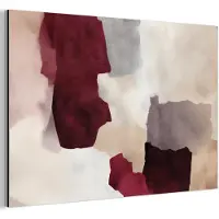 MuchoWow Aluminium schilderij 60x40 cm - Wanddecoratie metaal - Abstract - Kleurbakken - Rood - Metalen muurdecoratie woonkamer - Decoratie industrieel - Foto op dibond - Industriële accessoires slaapkamer