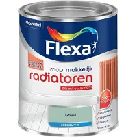 Flexa - Mooi Makkelijk Radiatoren Zijdeglans - Green - Mengverf - 750 Ml