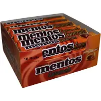 Mentos choco caramel doos 18 rollen