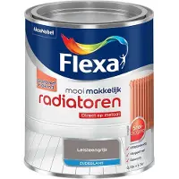 Flexa - Mooi Makkelijk Radiatoren Zijdeglans - Leisteengrijs - Mengverf - 750 Ml