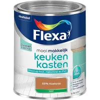Flexa - Mooi Makkelijk Keukenkasten Mat - 85% Kastanje - Mengverf - 750 Ml
