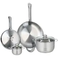 Fackelmann Set van 2 Bakpannen 24 en 32 cm en 2 Kookpotten 12 en 20 cm Elo Profi Brillant