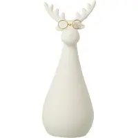 J-Line figuur Rendier - porselein - wit/goud - large