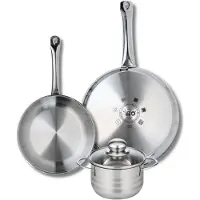 Elo Set van 2 Koekenpannen 24 en 28 cm en 1 braadpan 14 cm Elo Profi Brillant