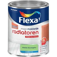 Flexa - Mooi Makkelijk Radiatoren Zijdeglans - Midden Eucalyptus - Mengverf - 750 Ml