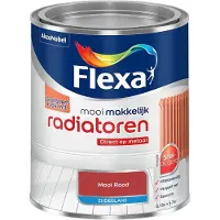 Flexa - Mooi Makkelijk Radiatoren Zijdeglans - Mooi Rood - Mengverf - 750 Ml