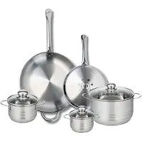Fackelmann Set van 2 Koekenpannen 24 en 32 cm en 3 kookpotten 12, 14 en 20 cm Elo Profi Brillant