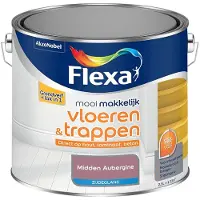 Flexa - Mooi Makkelijk Vloeren & Trappen Zijdeglans - Midden Aubergine - Mengverf - 2,5 L