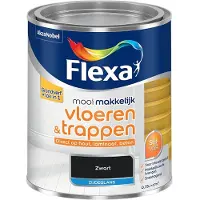 Flexa - Mooi Makkelijk Vloeren & Trappen Zijdeglans - Zwart - Mengverf - 750 Ml