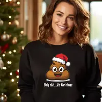 B&C Foute kersttrui- Uniseks- Zwarte kerst sweater maat XXL- Holy shit.. it's Chritmas sweater. kerstmis
