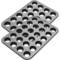 Zenker Set van 2 Muffinvormen met 24 holtes 38 x 16 cm Black Metallic
