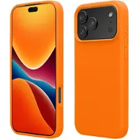 Kwmobile telefoonhoesje geschikt voor Apple iPhone 18 Pro / iPhone 17 Pro - Hoesje met siliconen coating - Smartphone case in fruitig oranje