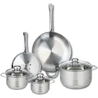 Elo Set van 2 Koekenpannen 24 en 32 cm en 3 Kookpotten 14, 16 en 24 cm Elo Profi Brillant